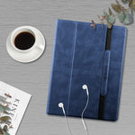 New Case For Ipad Pro 12 9 2021 5Th 4Th 3Rd Generation With Pencil Holder Card Pocket Typing Angle Auto Sleep Wake Vegan Leather Ipad Pro 12 9 Cover Navy