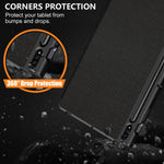 New For Samsung Galaxy Tab S8 Plus Case With S Pen Holder Smart Cover Fits Galaxy Tab S7 Fe 5G 12 4 Inch Tablet Black