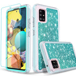 Samsung S20 Fe 5G Case Samsung Galaxy S20 Fe 5G Case Not Fit S20 S21 Fe With Tempered Glass Screen Protector Included Circlemalls Military Grade 12 Ft Shockproof Cover Glitter Spot Diamond Teal