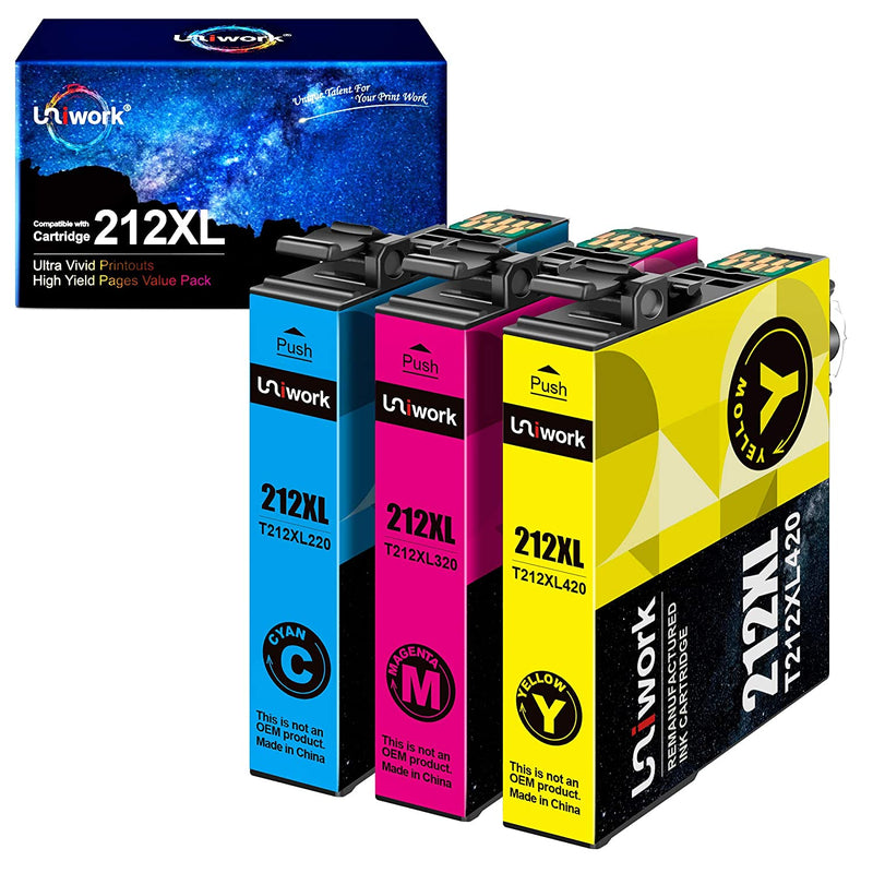 212 212Xl Ink Cartridge Replacement For Epson 212Xl 212 Xl T212Xl T212 To Use With Xp 4100 Xp 4105 Wf 2830 Wf 2850 Printer Tray 1 Cyan 1 Magenta 1 Yellow 3