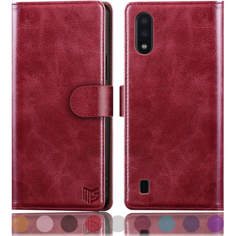 New For Samsung Galaxy A01 Us Leather Wallet Case With Rfid Credit Card Ho