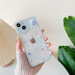 Caseative Cute Cartoon Flower Rotatable Cloud Silicone Soft Iphone Case For Women Girlswhite Iphone 13 Pro Max