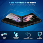 1Set 3Pcs Galaxy Z Fold 3 Screen Protector Inside Tpu Film Full Covered Outer Back Cover Screen Protector High Clarity Anti Shatter Bubble Free For Samsung Z Fold 3 5G Screen Protector