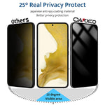2 2 Pack Oakxco Compatible With Samsung Galaxy S22 5G Privacy Screen Protector Tpu Film With Tempered Glass Camera Lens Protector Anti Spy Anti Peep Fingerprint Compatible Case Friendly Soft Hydrogel Film