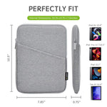 New Queston Tablet Sleeve Bag Fit For Ipad Air Ipad Ipad Pro 11 Protective Neoprene Bag With Front Pocket Gray Light Gray Green