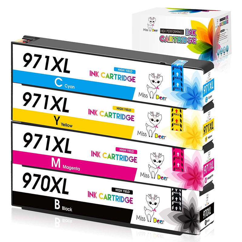 970Xl 971Xl 970 971 Compatible Ink Cartridges Replacement For Hp 970 971 Xl Work For Hp Officejet Pro X576Dw X451Dn X451Dw X476Dw X476Dn X551Dw Printer 4 Pack