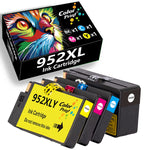 4 Pack Bk C M Y Colorprint Compatible 952Xl Ink Cartridge Replacement For Hp 952 Xl Work With Officejet Pro 8710 7740 8216 8210 8218 8700 8724 8725 8726 8