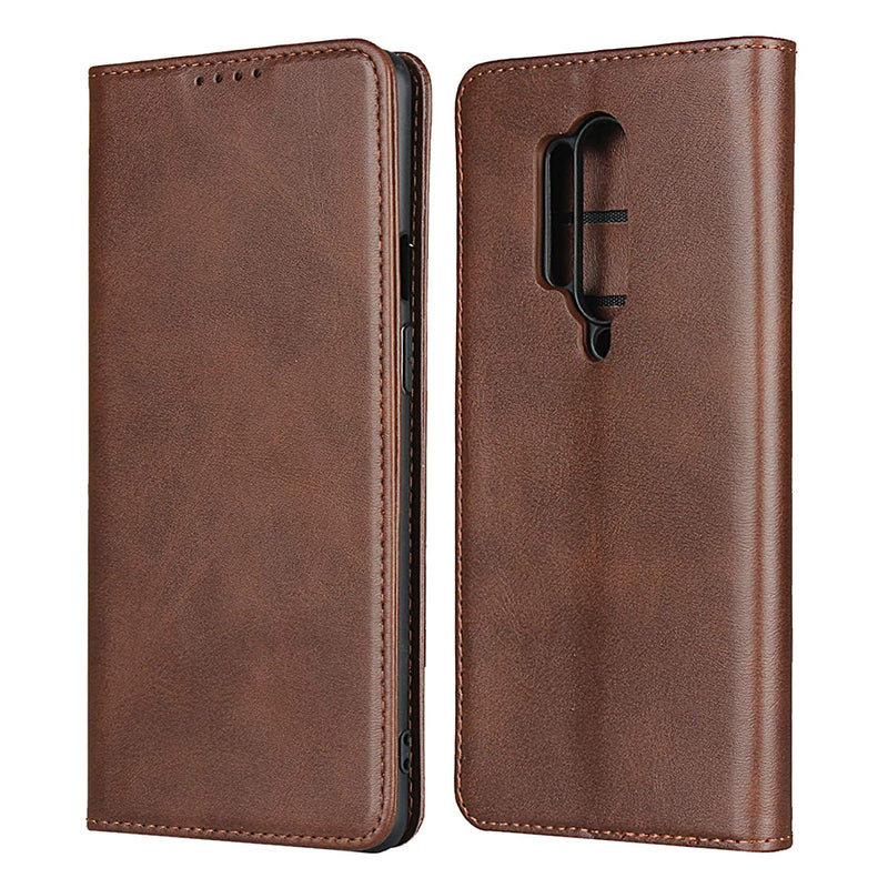 Zouzt Premium Pu Leather Wallet Case Compatible Oneplus 8 Pro Folio Case Flip Cover With Magnetic Closure Kickstand Card Slotsdark Brown