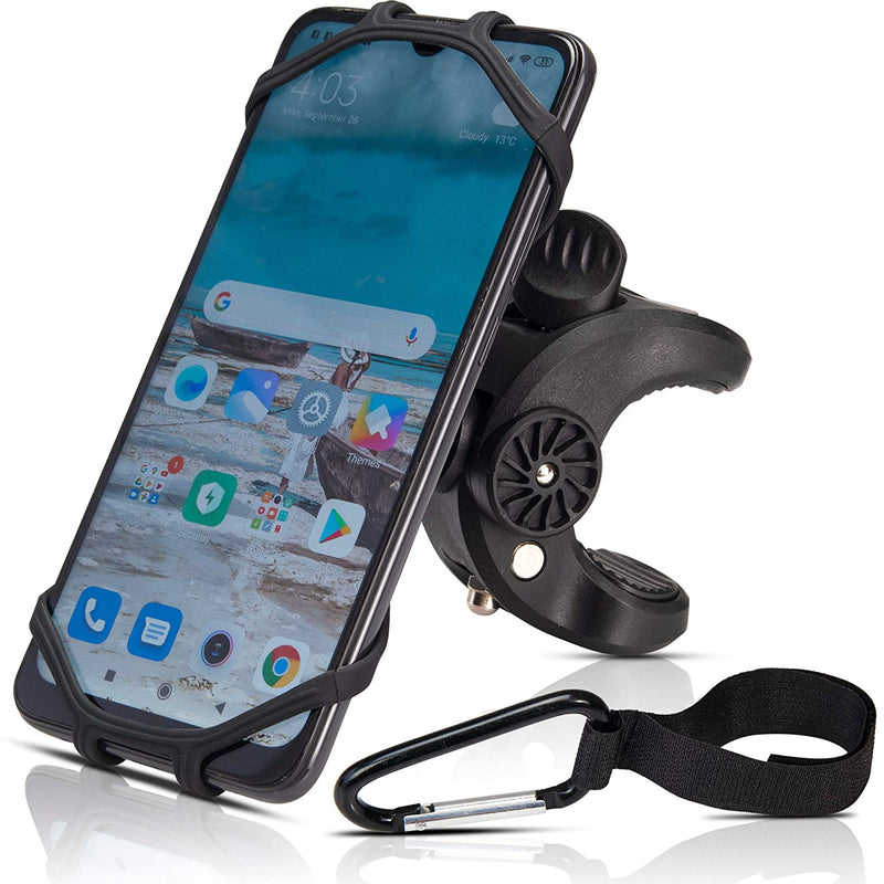Universal Cell Phone Holder Mount Golf Cart Push Cart Baby Stroller Shopping Cart Bike Motorcycle Boat Spin Bike Bicycle Handlebars Iphone Samsung Galaxy And Note Pixel Any Smartphone