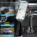 Cup Holder Phone Holder Adjustable Pole Car Cup Holder Phone Mount Cell Phone Cradle For Iphone Samsung And More Smart Phoneblack