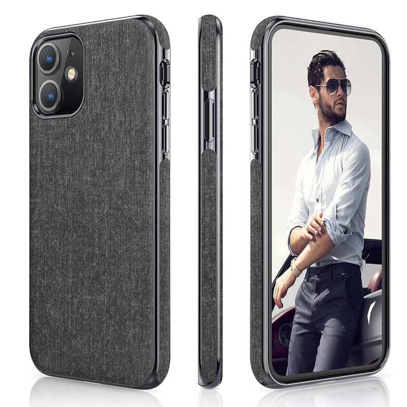 Cases For Iphone 11 Soft Cloth Fabric Cover With Tpu Interior Anti Slip Scratch Resistant Classic Durable Stylish Slim Full Protective Cell Phone Case For Iphone 112019 6 1 Grey