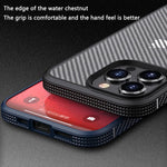 Jiml Designed For Iphone 13 Pro Case Carbon Fiber Pattern Pc Back And Tpu Bumper Premium Hybrid Case Durable Lightweight Shockproof Cover Blue