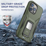 Mybat Pro Designed For Iphone 13 Pro Max Case With Stand 6 7 Inch Shockproof Stealth Series Support Magnetic Car Mount Double Layer Heavy Duty Military Grade Drop Protective Army Green