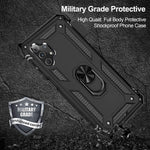 For Samsung Galaxy A32 5G Case With Belt Clip Holster Ring Holder Military Grade Protection Coverfit For Magnetic Car Mount Shockproof Case For Samsung Galaxy A32 5G Black