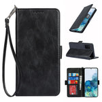 Cavor For Samsung Galaxy S21 Fe Case Wallet Case With Card Slots Stand Magnetic Closure Protective Pu Leather Shockproof Tpu Kickstand Lanyard Flip Cover Black