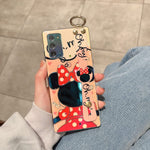 Lastma For Samsung Galaxy Note 20 Case Cute With Wrist Strap Kickstand Note 20 Case 5G 6 7 Glitter Bling Cartoon Imd Soft Tpu Shockproof Protective Phone Cases Cover For Girls And Women Minnie