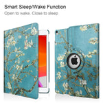 New Ipad Air 1St Case Cover 360 Degree Rotating Stand Auto Sleep Wake Fit For Model A1474 A1475 A1476 Md785Ll A Md876Ll Apear Flower