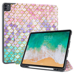 Mermaid Ipad Pro 12 9 Case Ipad Pro 12 9 Inch Tablet Cover For Women Ultra Slim Protective Case With Pencil Holder Wireless Apple Pencil Charging Magnetic Stand Sleep Wake Pink Fish Scale