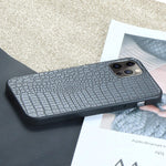 Ivachell Compatible With Iphone 13 Pro Case Crocodile Pattern Leather Luxury 13Pro Slim Cover Phone Cases For Women Men Black