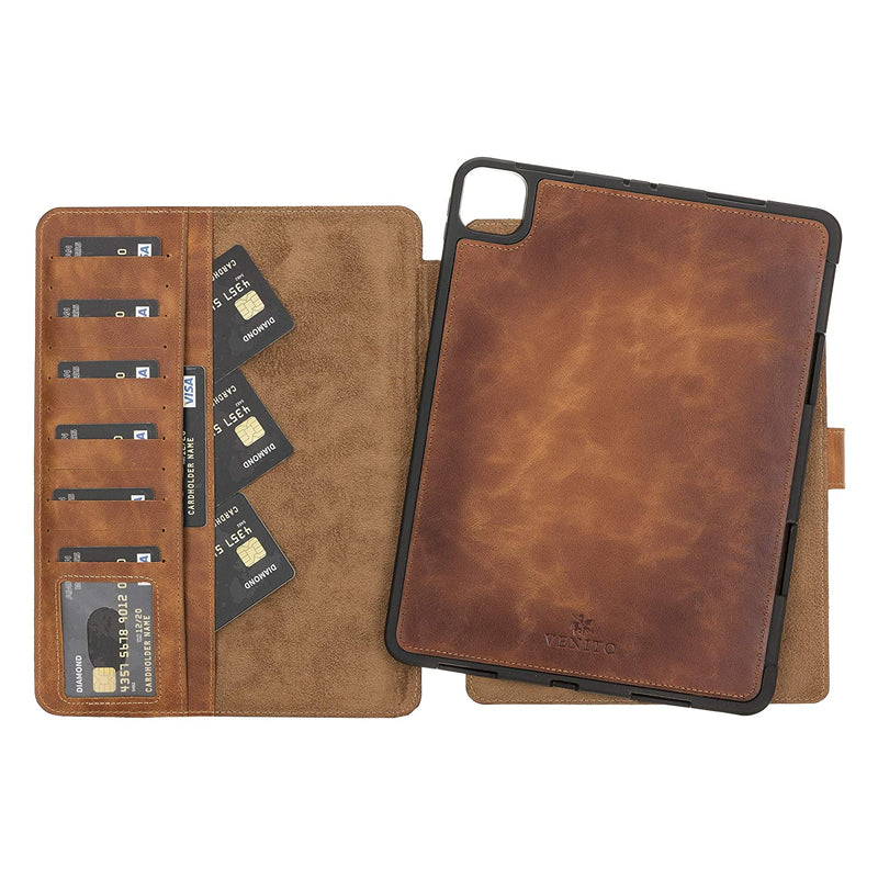 New Parma Magic Tablet Wallet Compatible With Ipad Pro 11 Inch 3Rd Generation 2021 And 2Nd Generation 2020 Handmade Leather Folio Stand Case Antique