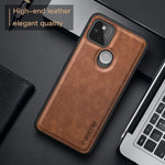 Latagui Compatible With Google Pixel 5 Case Drop Proof Protection Anti Slip Surface Soft And Slim Full Cover Leather Case For Google Pixel 5 Brown