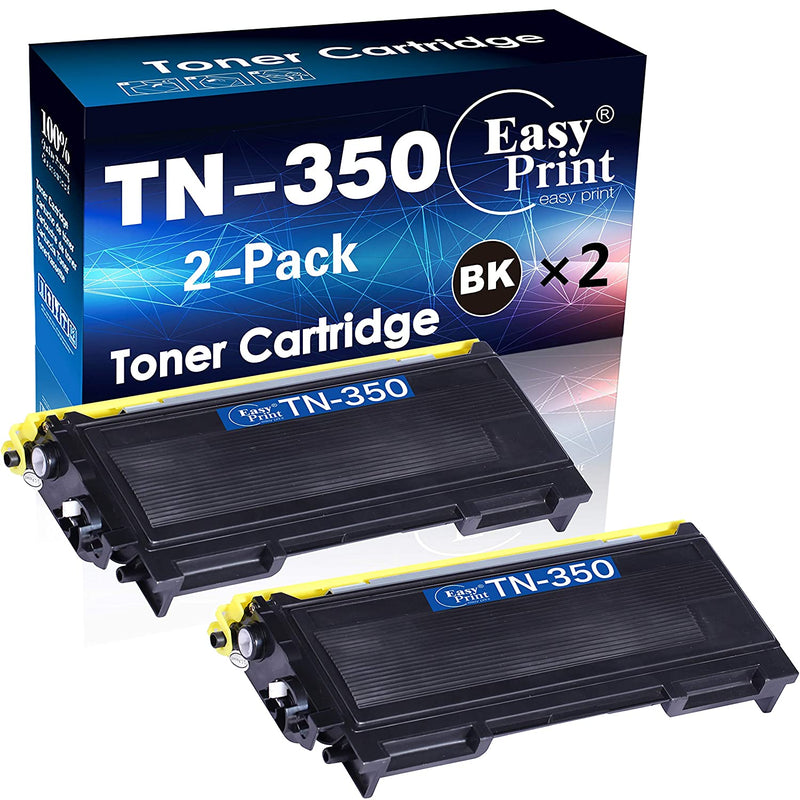 2 Pack Of Black Compatible Tn 350 Toner Cartridge Tn350 Used For Brother Intellifax 2820 2920 Mfc 7220 Mfc 7420 Mfc 7820N Printer Sold By Easyprint