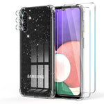 Kswous For Galaxy A13 5G Case Samsung A13 5G Case With Screen Protector 2 Pack Camera Lens Protector 2 Pack Soft Tpu Bumper Shockproof Clear Glitter Protective Case For Women Girls Glitter