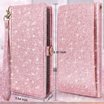 Harryshell 12 Card Slots Holder Detachable Magnet Wallet Case Pu Leather Flip Protective Cover With Wrist Strap Kickstand For Samsung Galaxy S22 5G 6 1 Inch 2022 Bling Pink