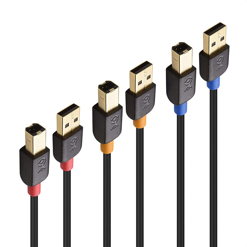 Cable Matters 3 Pack Usb Cable Usb Printer Cable 6 Ft Usb A To B Cabl