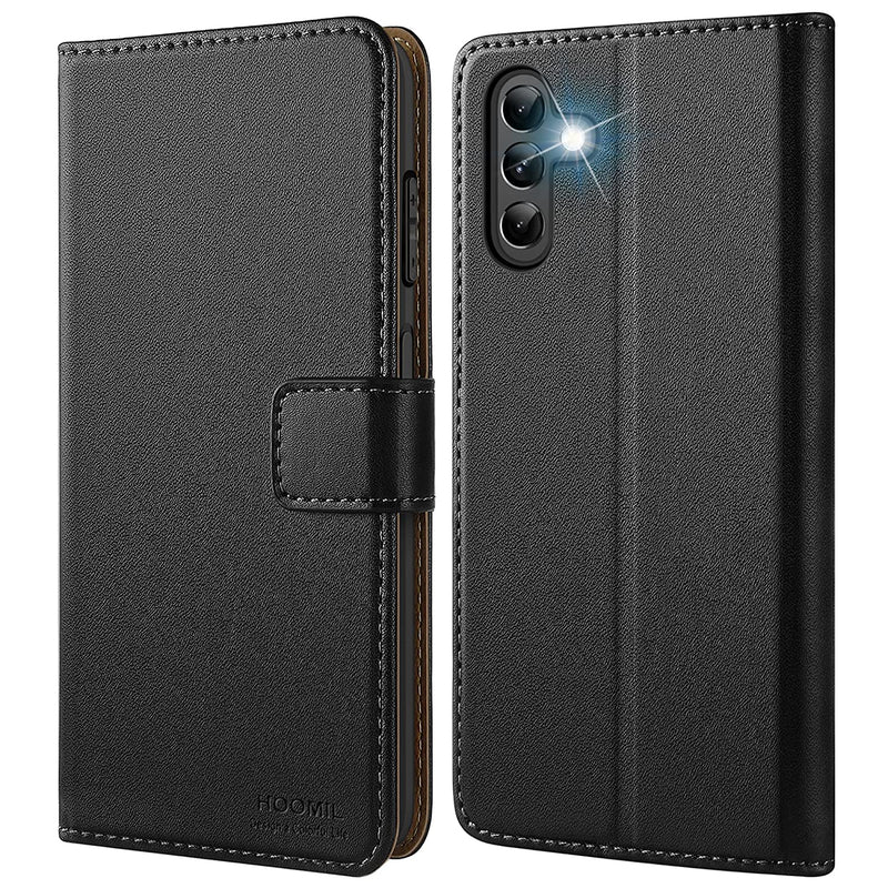 Hoomil Magflip Series For Samsung Galaxy A13 5G Case Premium Leathernever Crackbusiness Demeanor Wallet Flip Protective Phone Case Cover For Samsung Galaxy A13 Black