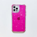 Lcenbk Twinkle Phone Case For Iphone 13 Pro Max Cute Glitter Sparkly Shiny Bling Cover For Women Girls Men Boys With Cushion Crystal Slim Cover Shockproof Tpu Soft Case 6 7 Inch Pink