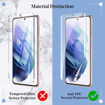4 Pack Uniqueme Compatible For Samsung Galaxy S21 Plus 5G 2 Pack Tpu Soft Screen Protector 2 Pack New Version Camera Lens Protector Installation Tool Support Fingerprint Bubble Free