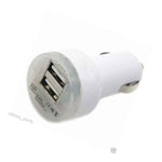 Dual Usb 2 Port Dc Car Charger 2 1A Adapter White Iphone 5S 5C 5 4S Ipod Samsung