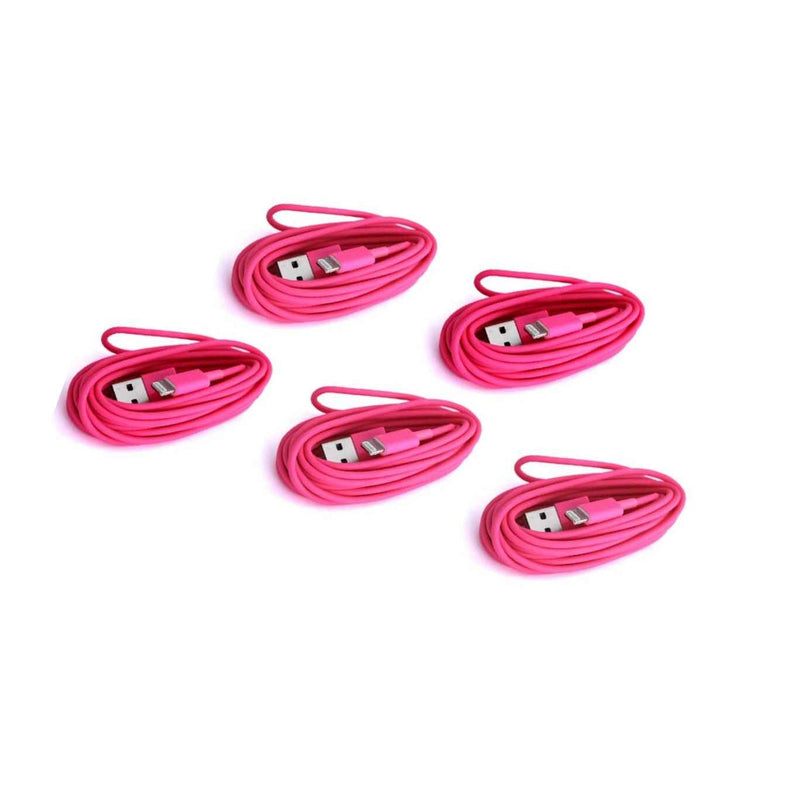 Lot 5X Pink Usb Sync Data Charger Cable Cord For Cell Phone 5 6 Touch 5 Ios 7