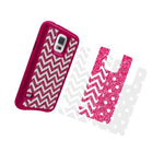 G5 Tcp 353 Impact Gel Xtreme Armour Cell Phone Case For Galaxy S5 Pink Chevron