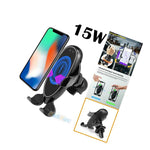 Qi Wireless 15W Fast Car Charger Auto Clamping Air Vent Cell Phone Mount Holder