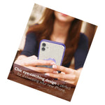 Glitter Womens Girls Heart Shape Dual Layer Hybrid Case For Iphone 11 Purple