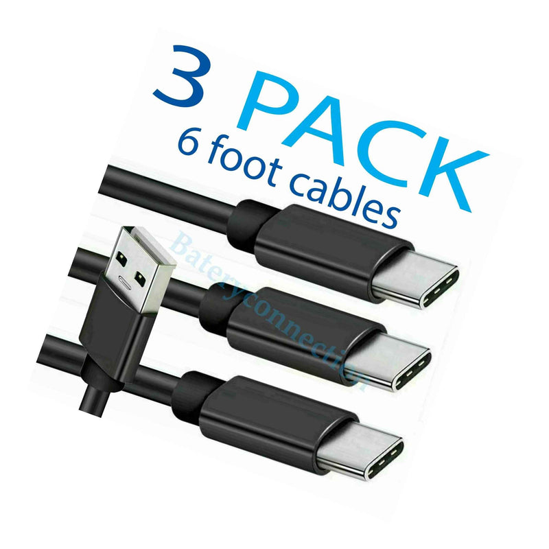 3X 6Ft Usb Cable Type C Fast Charger For Samsung Galaxy S8 S9 S10 S20 Note 9 10