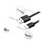 3X 6Ft Usb Cable Type C Fast Charger For Samsung Galaxy S8 S9 S10 S20 Note 9 10