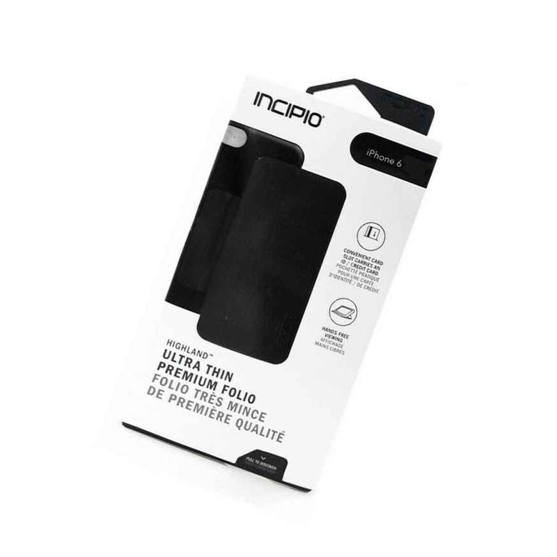 New Oem Incipio Highland Black Black Flip Case For Iphone 6 6S