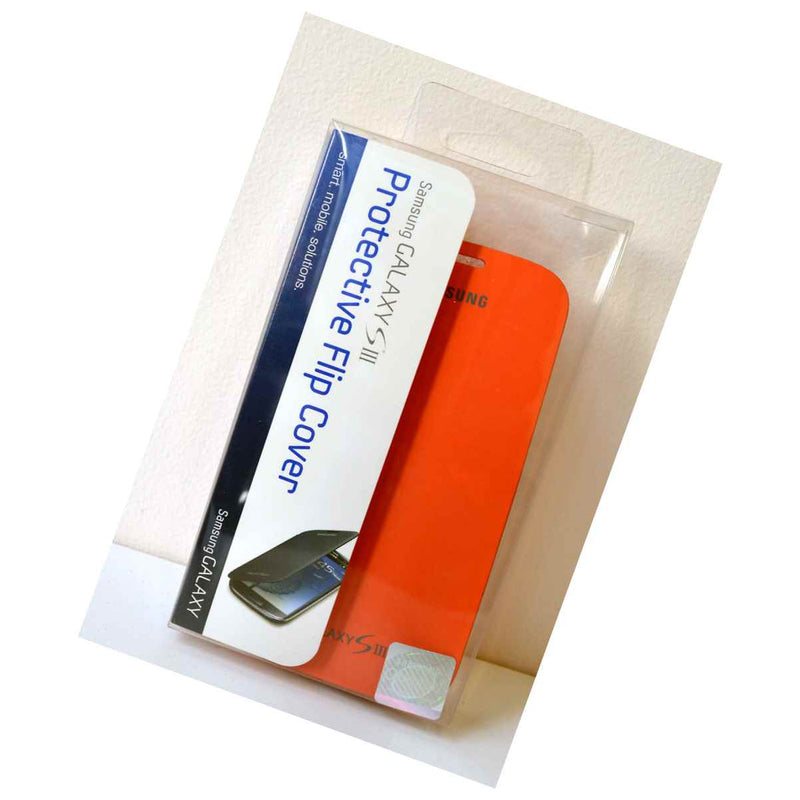 Samsung Oem Flip Cover Folio Case For Samsung Galaxy S3 Orange