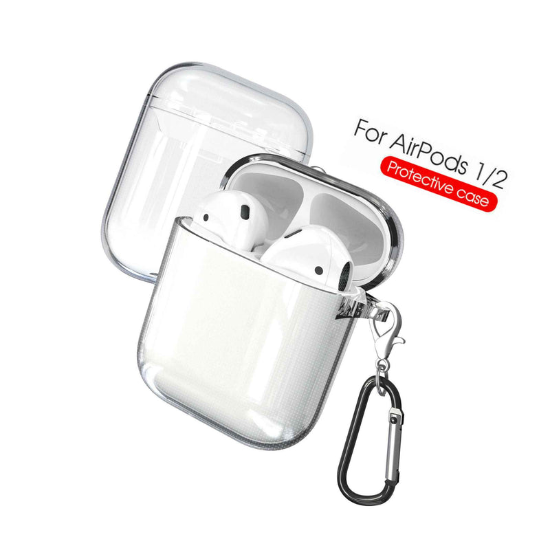 For Apple Airpods 2 1 Clear Slim Charging Case Keychain Protective Cover Skin