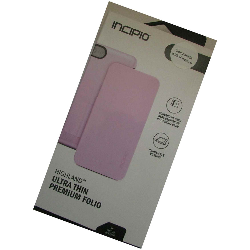 Incipio Highland Premium Folio Case Wcard Slot Stand Iphone 6 6S Pink Brand New