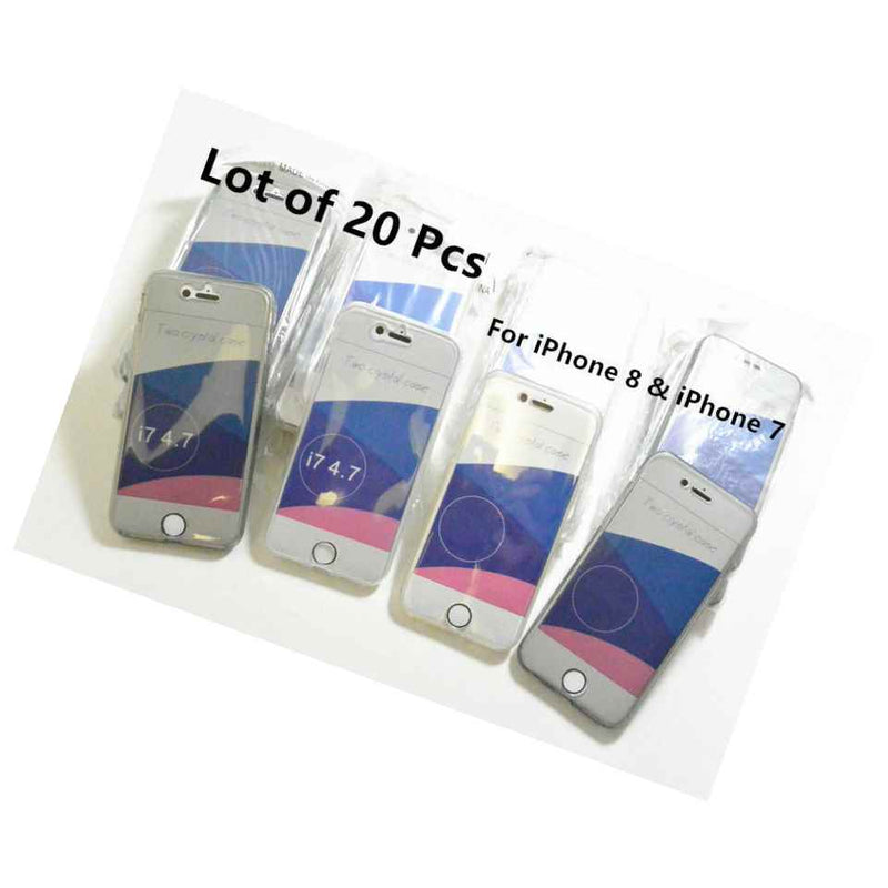Lot Of 20Pc Wholesale 360 Silicone Tpu Protective Case For Iphone 8 Iphone 7