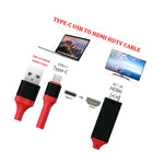 Usb Type C 3 1 To Hdmi Cable For Hdtv Monitor Projector 1080P 2 4K Samsung S8 S9