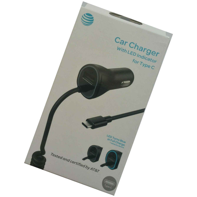 Type C Car Charger At T 3 4A Type C Car Charger Extra Usb New