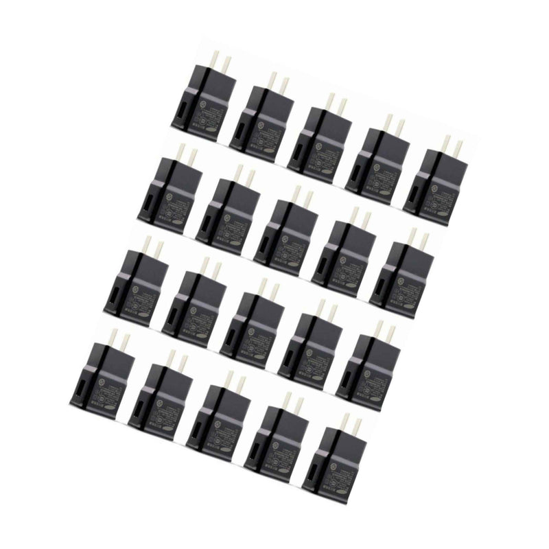 20X Us Plug Usb Power Adapter Ac Home Wall Charger For Samsung S7 S6Edge Black
