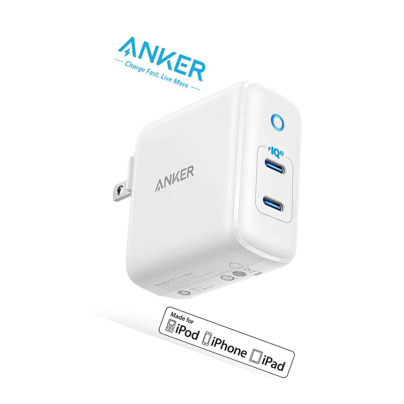 Anker 2 Port Usb Type C Wall Charger Adapter 40W Pd Fast Charging For Iphone 12