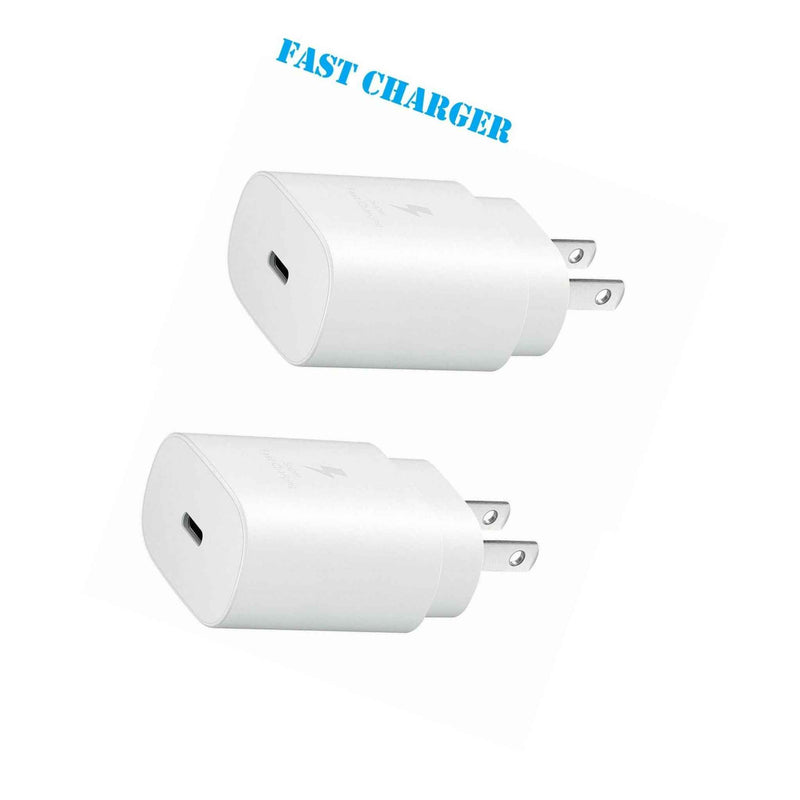 2X 25W Type Usb C Fast Wall Charger For Samsung Galaxy Note 20 S21 Ultra Plus