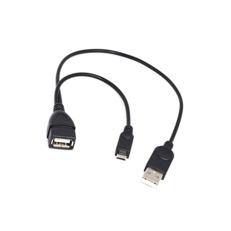 1 Ft Usb 2 0 Type A Female To Micro B 5 Pin Male Otg Cable W Usb Power